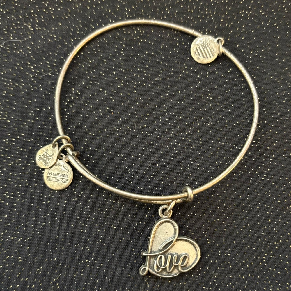 Alex and Ani Silver Love Heart Bracelet